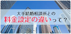 大手結婚相談所との料金設定の違いって？